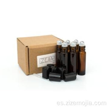 Pequeña botella de vidrio de muestra ámbar de aceite esencial 2ml